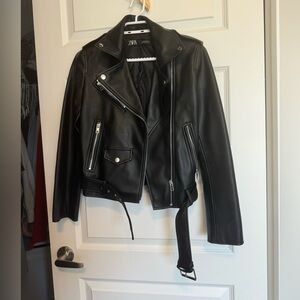 Zara Leather Biker Jacket